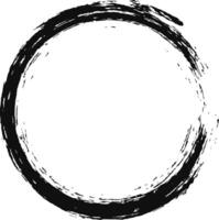 Hand drawn black brush stroke in a circle shape adds raw artistry and dynamic energy to designs, illustrations, or creative projects, enhancing visual appeal with its organic and expressive form vector