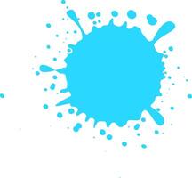 Vivid light blue paint splashes and swirls on a white backdrop, creating a vibrant and dynamic effect with a mix of colors and textures vector