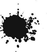 Black ink splashing on white background, creating chaotic yet stylish pattern. Fluid motion adds modern touch to design projects vector