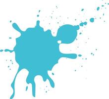 Turquoise paint splashing on white background, creating vibrant splat with droplets, adding color and texture to projects vector