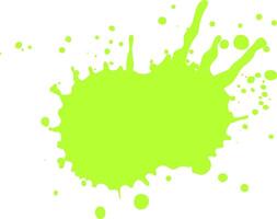 Vivid light green paint is splashing dynamically against a clean white backdrop, creating a vibrant and energetic abstract composition vector