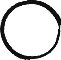 Black grunge circle adds a vintage touch to designs, with a distressed texture perfect for a rustic aesthetic. It's a simple yet edgy element that stands out on a white background vector