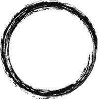 Dynamic hand drawn black brush stroke creates a textured frame for designs, adding an artistic touch vector