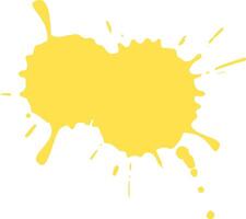 Vibrant yellow paint splatters energetically on a white backdrop, creating a modern, playful design perfect for adding color and positivity to any project vector