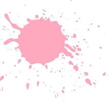 Pink paint splashes and drips on a white background, creating a vibrant, messy pattern with pastel colors vector