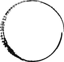 Hand drawn black circle created with a paint brush stroke, adding a touch of artistic expression to designs, illustrations, or creative projects on a clean white background vector
