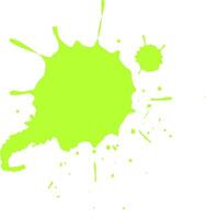 Vivid lime green paint splattering on white background, bursting with creativity and modern flair. Fluid texture adds messy charm. Perfect for artistic projects vector