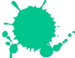 Vivid green paint creates a dynamic splash, adding a vibrant burst of color against a clean white backdrop, perfect for designs seeking energy and visual impact vector