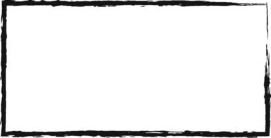 Wide grunge style black frame border surrounding a white empty space, perfect for adding a vintage or distressed touch to designs vector