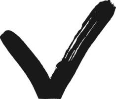 Hand drawn check mark provides a visually striking representation of confirmation, agreement, and positive outcome, suitable for various design projects vector