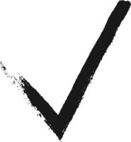 Hand drawn check mark provides a visual representation of confirmation, agreement, or task completion, symbolizing approval, success, and positive outcome vector