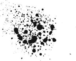 Captivating black ink splatters on white background create modern abstract design vector
