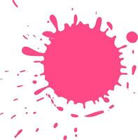 Vibrant pink paint splatters dynamically against a clean white backdrop, creating an energetic and artistic visual that captures the eye with its bold and colorful design vector