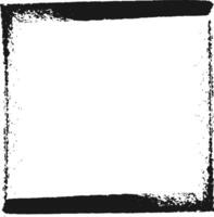 Wide black grunge border creates an empty square space on white background, offering striking contrast and a frame for text or design elements vector