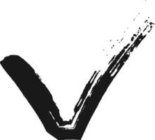 Hand drawn check mark provides a visually striking representation of confirmation, agreement, or positive outcome, suitable for various design applications vector