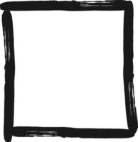 Hand drawn square border adds a touch of artistic flair, creating a simple yet impactful frame on a clean white canvas, ideal for highlighting text or images vector