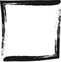 Thick, black, hand drawn brushstrokes create a grunge border around a blank white area, adding a raw and artistic touch to any design vector