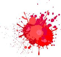 Red and pink paint splashes create a vibrant abstract pattern on a white background, evoking creativity and passion with a modern twist. Perfect as wallpaper vector