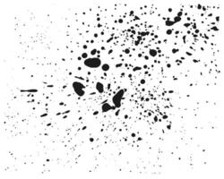 Black ink splattering on white background creates striking abstract design, perfect for creative projects. Ink adds unique texture and grunge effect, modern and eye catching vector
