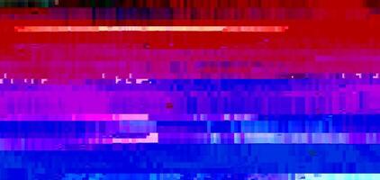 Trendy glitch pattern on dark background. Abstract geometric elements vector