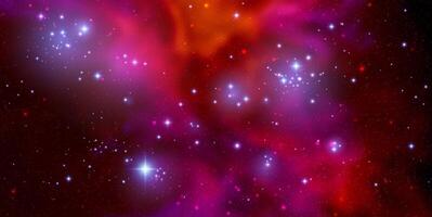 Space background with realistic nebula and shining stars. Magic colorful galaxy with stardust vector