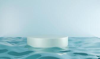 a white round object floating in the water photo