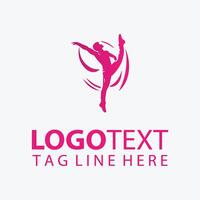 Pulse Flow Studios dancer logo vector