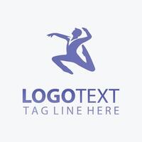 The Dance Dimension dancer logo vector