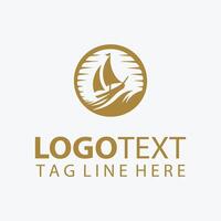 Swift Current Sailing Ship Logo vector