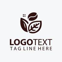 Pure Pour Coffee Bean Logo vector