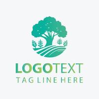 The Trunk Grove Path tree garden logo vector