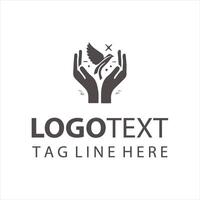 Hand in Motion Logo Design vector