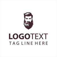 Rugged Beard Brotherhood guy logo vector