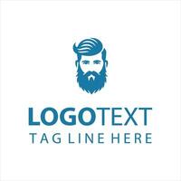 The Beard Front guy logo vector