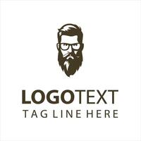 Bearded Council Co guy logo vector