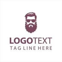 The Bearded Wolf Co guy logo vector