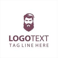 The Bearded Heroes guy logo vector