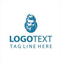 Beard Titans Guild guy logo vector