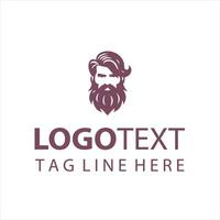 The Beard Movement guy logo vector