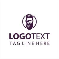 The Bearded Tribe guy logo vector