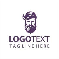 The Bearded Wolf guy logo vector