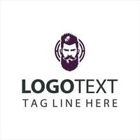 Beard Majesty guy logo vector