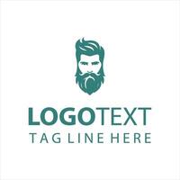 Rugged Beard Co guy logo vector