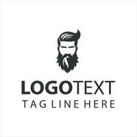 Alpha Beards guy logo vector