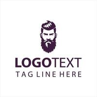 The Rugged Beard guy logo vector