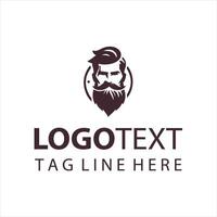 Beard Nation guy logo vector