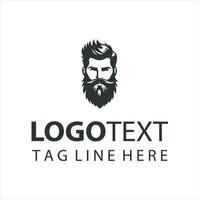 The Bearded Man guy logo vector