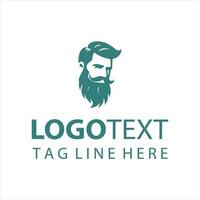 The Bearded Legend guy logo vector