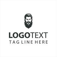 Beard Boss guy logo vector