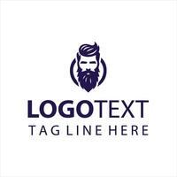 The Beard Haven guy logo vector